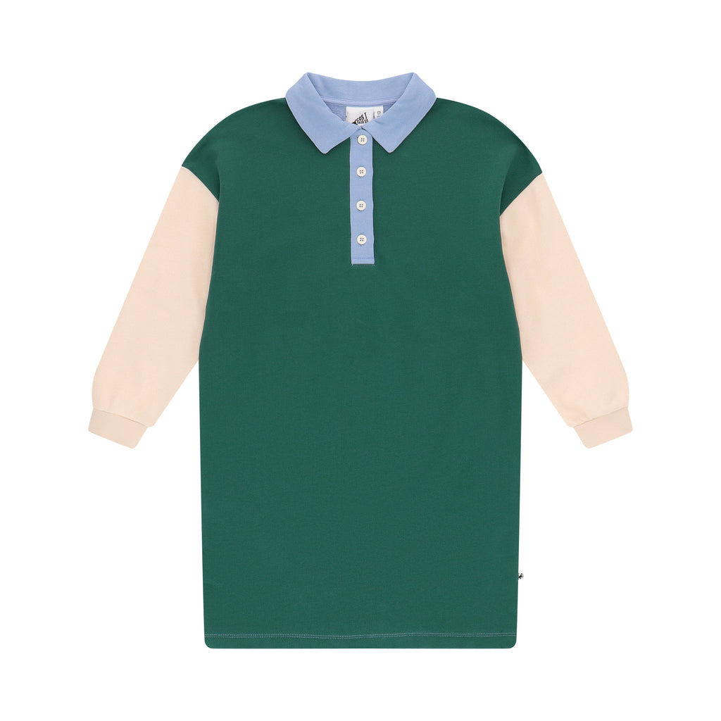 COLOUR BLOCK POLO DRESS