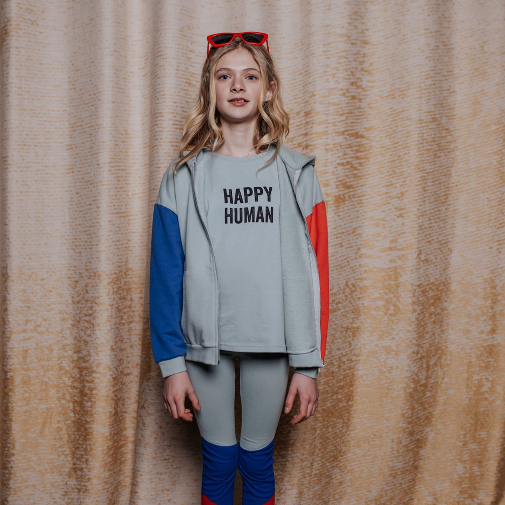 T-SHIRT HAPPY HUMAN - Jadeite