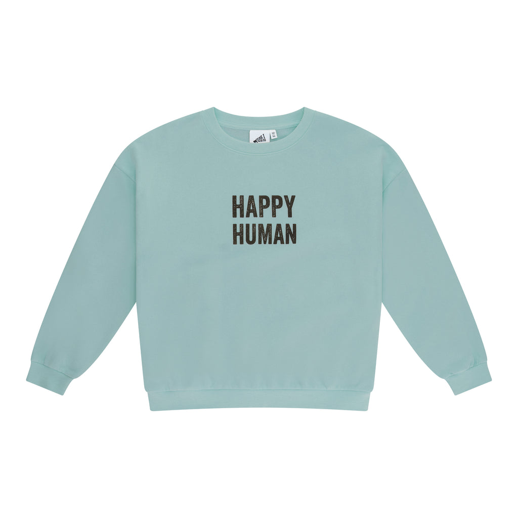 SWEATER HAPPY HUMAN - Jadeite