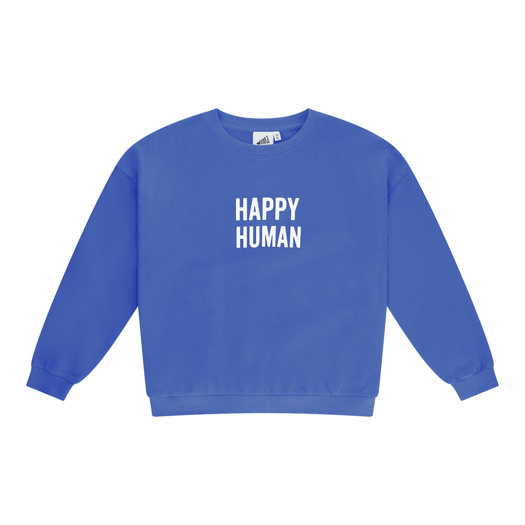 SWEATER HAPPY HUMAN - Ultramarine