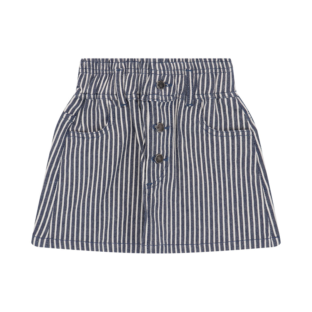 PAPERBAG SKIRT Striped Denim