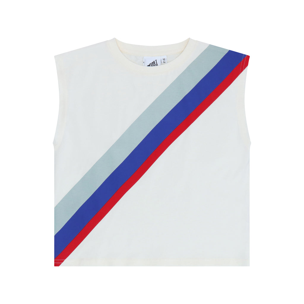 BOXY TEE Bold Stripe Tricolor