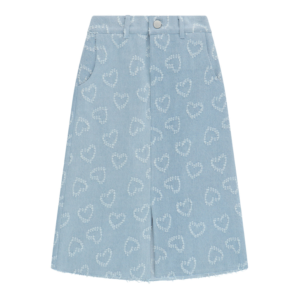 HEARTS MIDI SKIRT